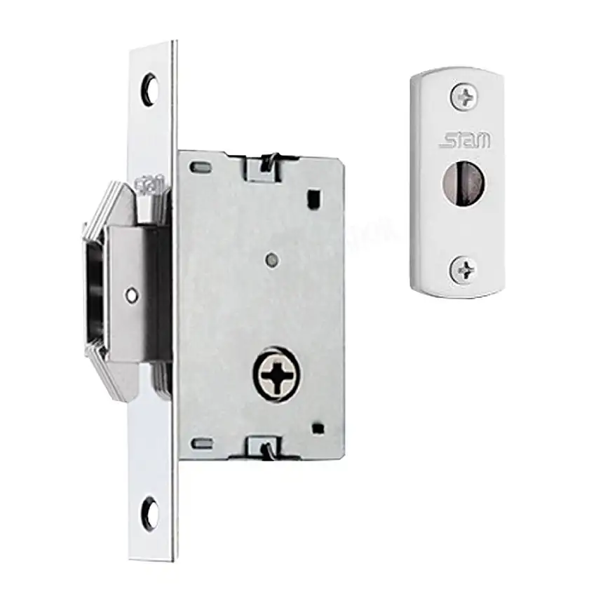 Fechadura para Porta de Correr 1008 com Espelho em Inox - Stam