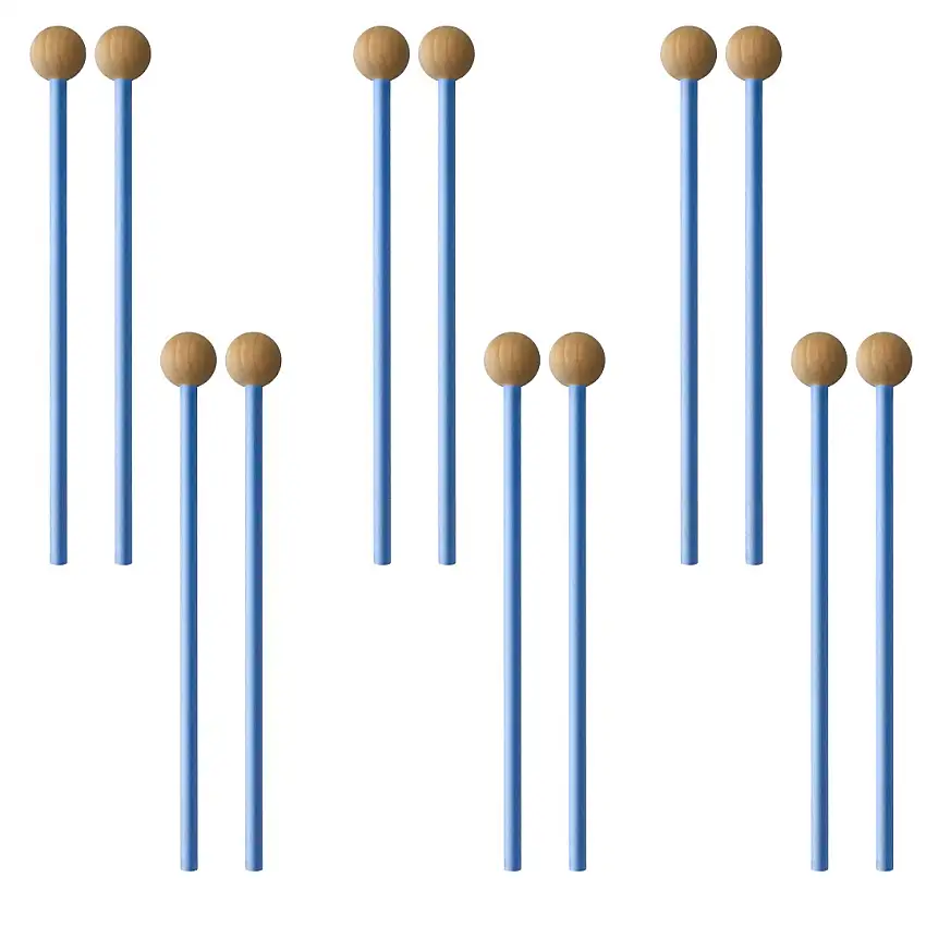 06 Pares de Baqueta em Madeira para Xilofone e Metalofone Liverpool