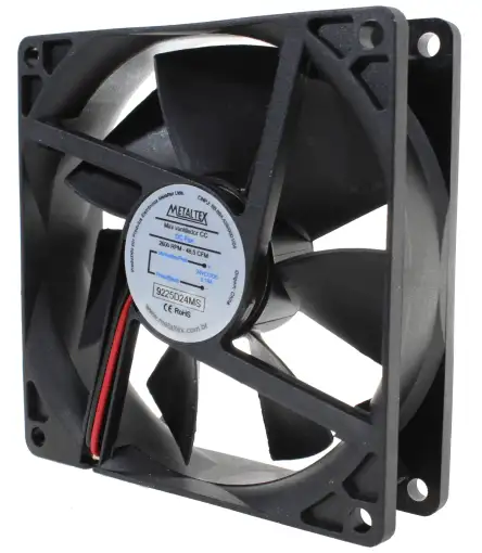 Ventilador Mini Axial 24V 4,3W Pt 92X92X25Mm 9225D24MS - Metaltex