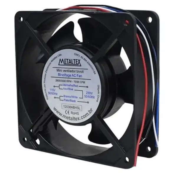 Ventilador 120X120X38Mm 24V P/Motor 12038D24MS Metaltex