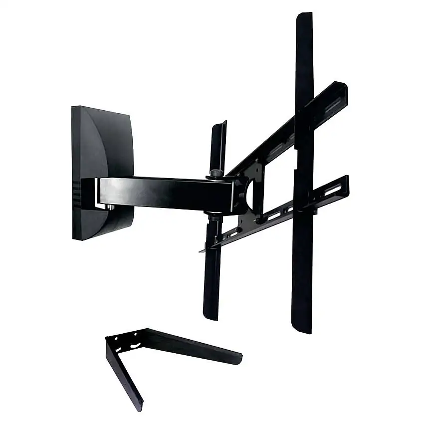 Suporte TV Slim Preto 10"-70" 3 Movim.+Suporte DVD SBRP430 Brasforma