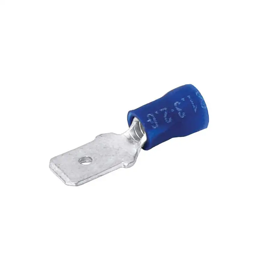 Terminal Engate Macho Reforçado 1mm² a 2,5mm² 30 Peças Azul 4378