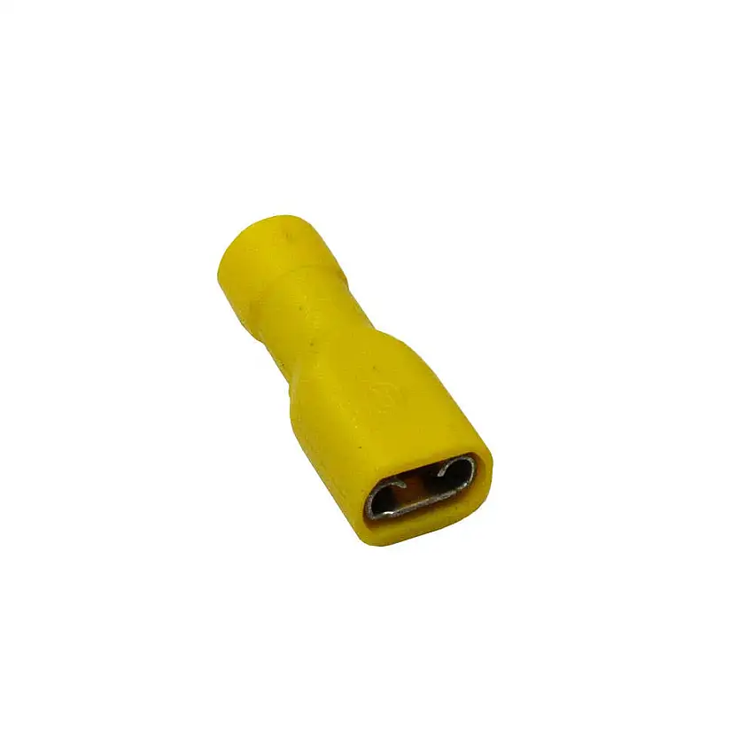 Terminal Engate Femea Isolado 2,5mm² a 6mm² 100 Peças Amarelo ET4259