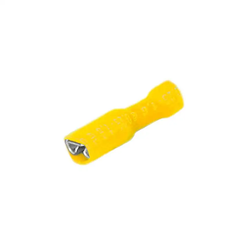Terminal Engate Femea Isolado 2,5mm² a 6mm² 30 Peças Amarelo ET4259