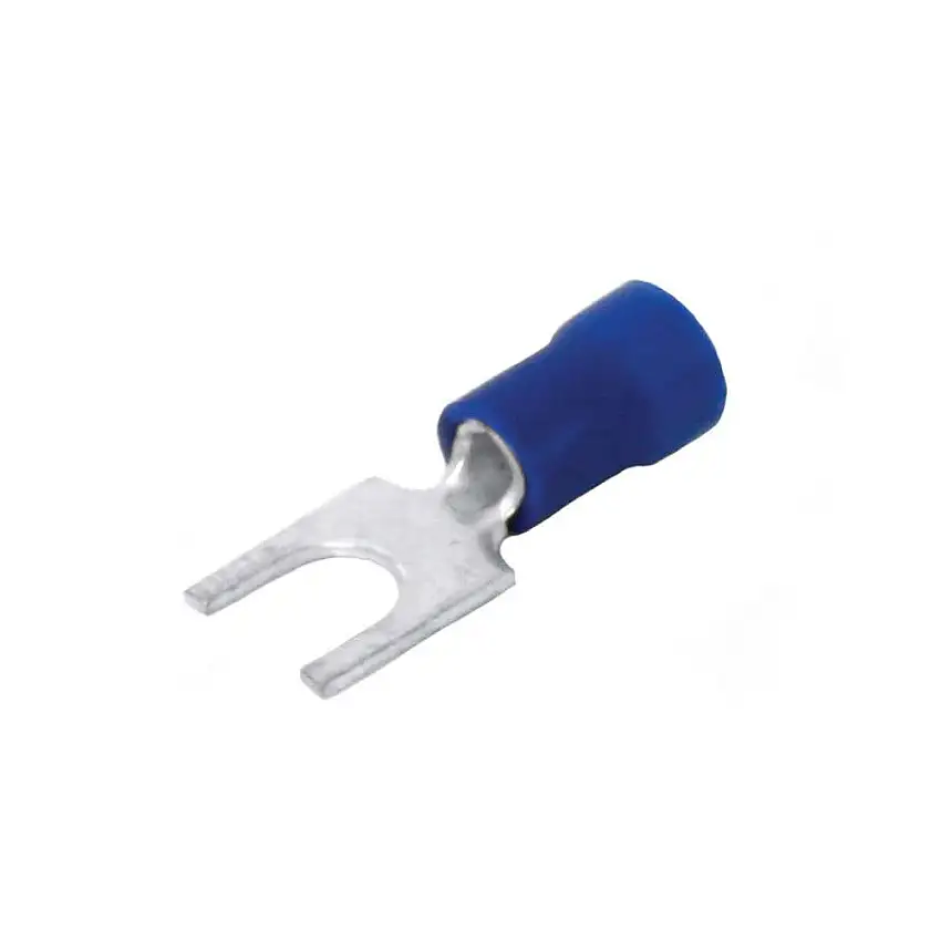 Terminal Forquilha Pré Isolado 1mm² a 2,5mm² M3 30 Peças Azul FR-2477
