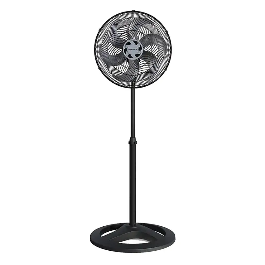 Ventilador Coluna 40cm Oscilante 6 Pás Turbo Preto 127V Ventisol