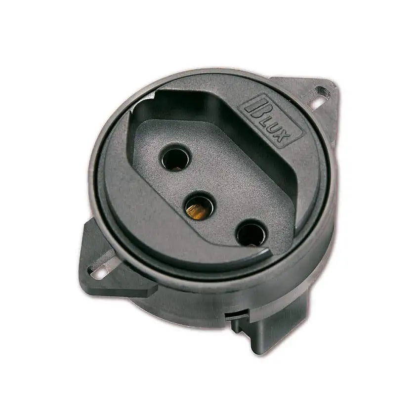 Tomada Para Piso 2P+T 10A 250V Preto 9774.8 BLux