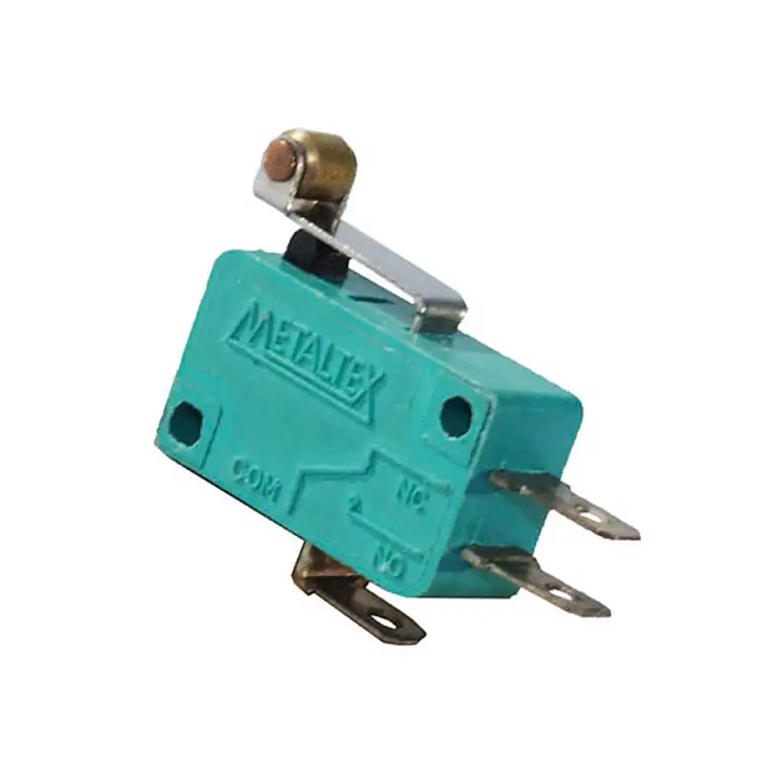 Microrutor 10A 250Vca Com Alavanca Curta e Roldana NS0-050D Metaltex