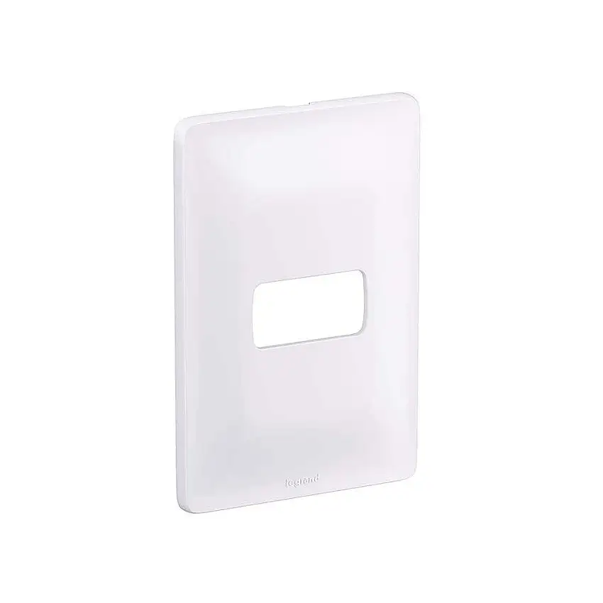 Placa 2x4" branco 1Seção Horizontal Com Suporte Zeffia 680181 Legrand