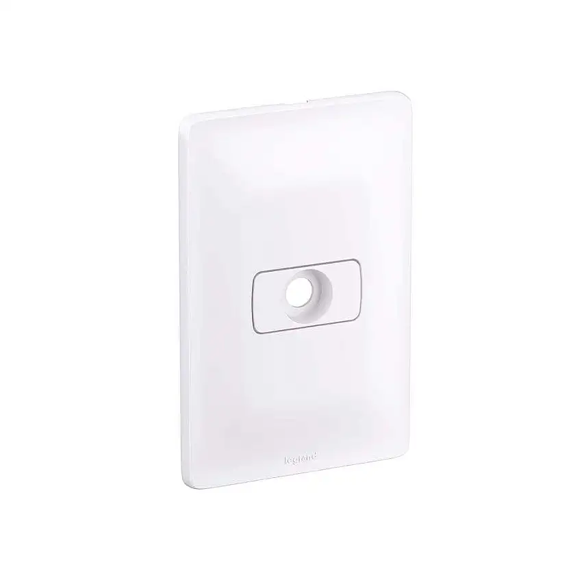 Placa 2x4" Branco 1 Saída De Fio Com Suporte Zeffia 680137 Legrand