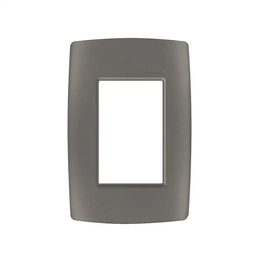 Placa Linha 30 2x4"+ Suporte 3 Seções Horizontal Grafite 3090030 Simon