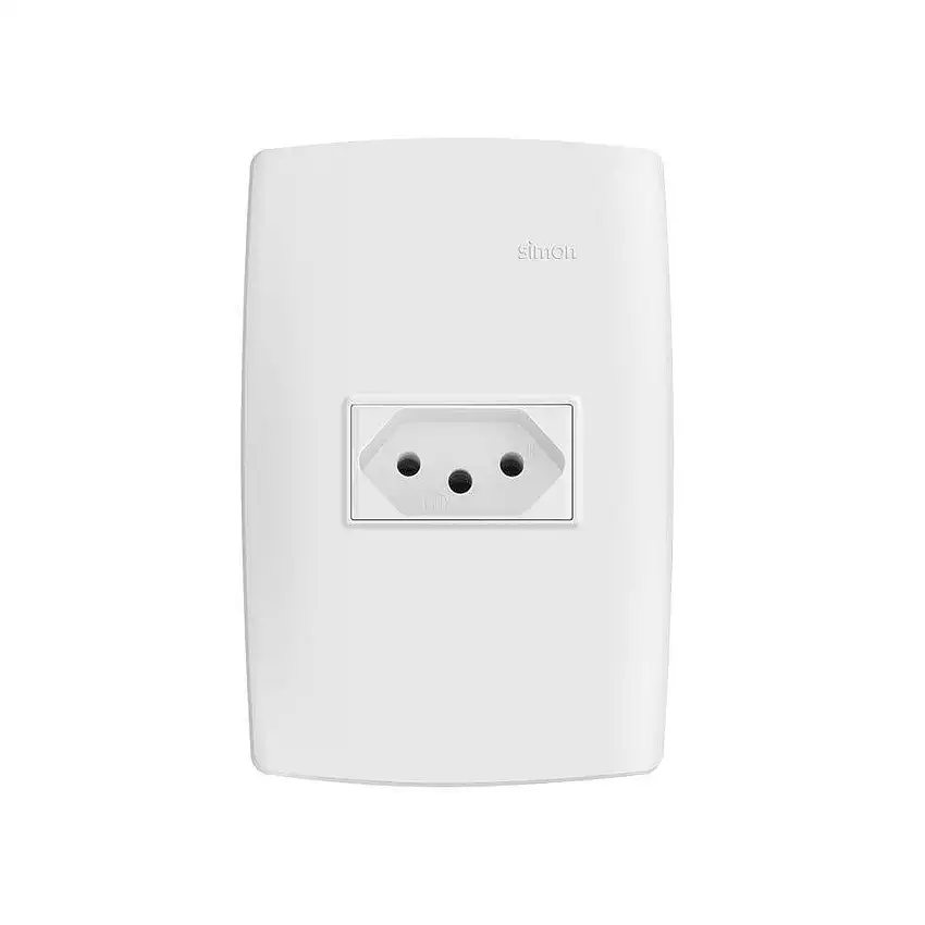 Conjunto Tomada 2P+T 10A Branca Linha 30 3092530 Simon