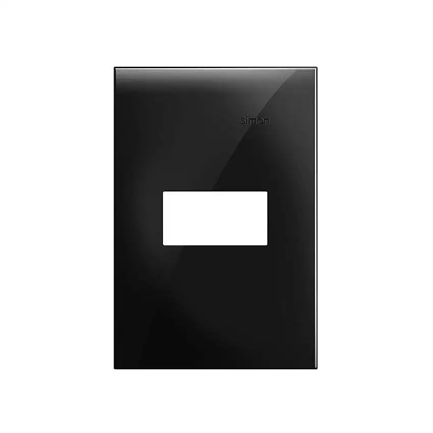 Placa Linha 35 2x4" 1Seção Horizontal Preto 3561139 Simon