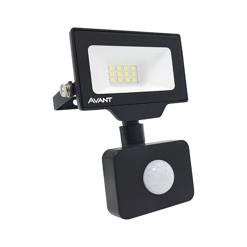Projetor LED 10W 6500K Luz Branca Bivolt Com Sensor De Presença Avant