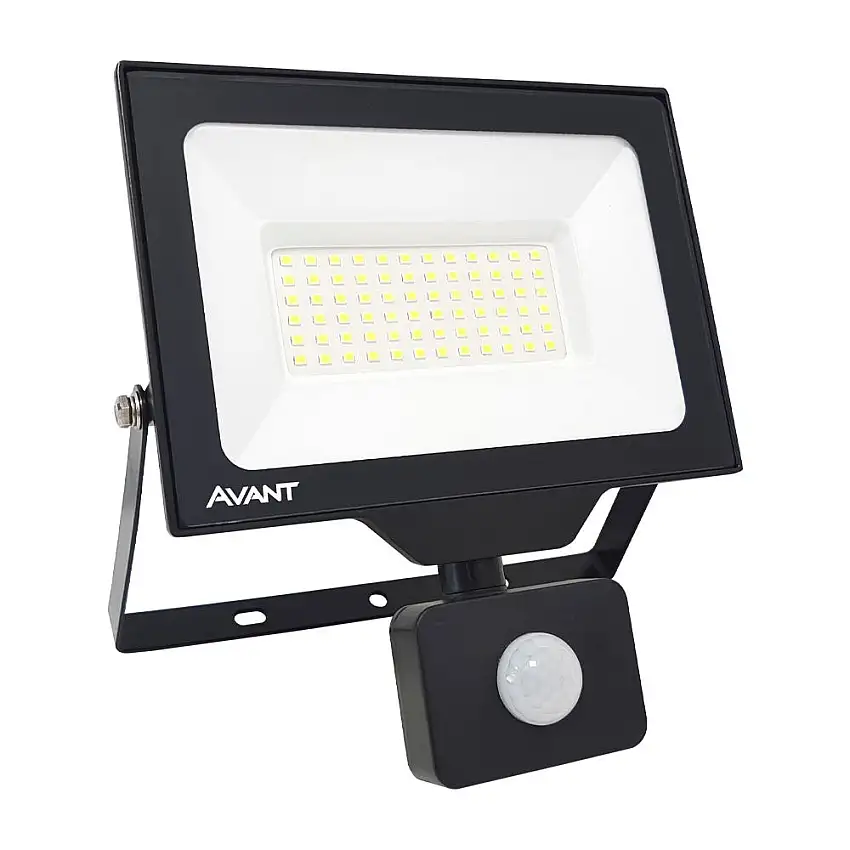 Projetor LED 50W 6500K Luz Branca Bivolt Com Sensor De Presença Avant