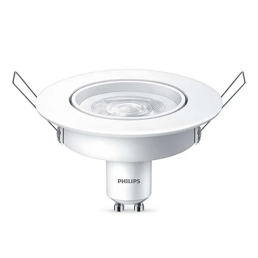 Spot LED Branco Emb. Redondo 5W 2700K Luz Amarela Bivolt 929001970861 Philips