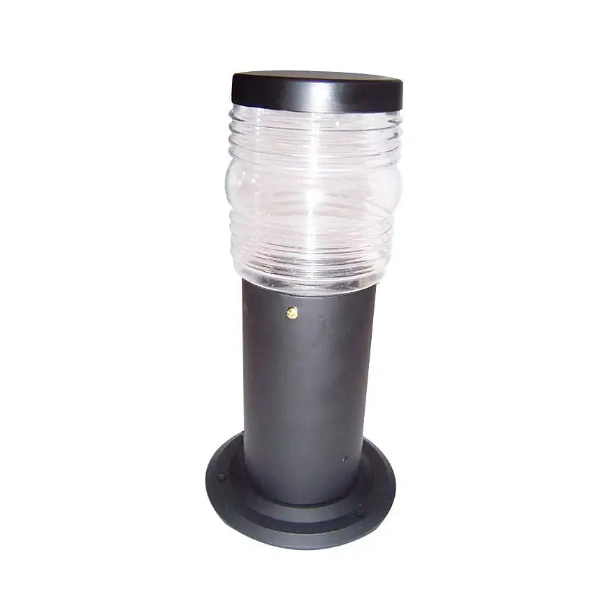 Poste Balizador Preto Para Uma Lâmpada LED A60 30cm 528 Fm Lustres