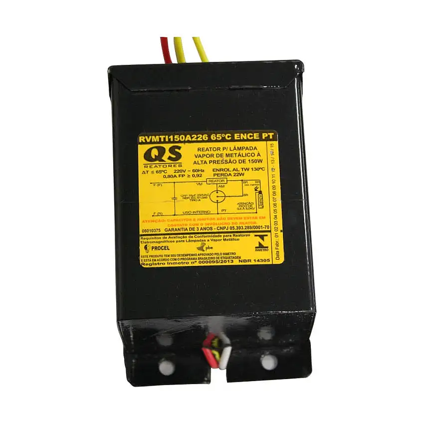 Reator Vapor Metálico AFP Int. 150W 220V Ignitor Lâmp. Osram Sylvania