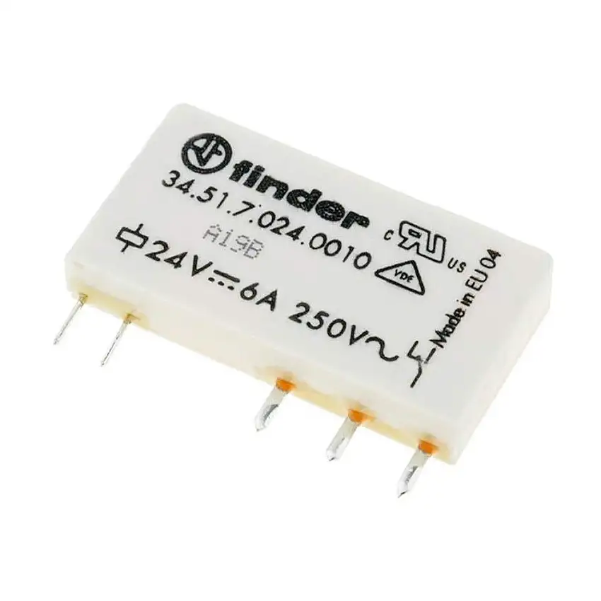 Relé PCI Interface 38/39 1 Reversível 6A 24Vcc 345170240010 Finder