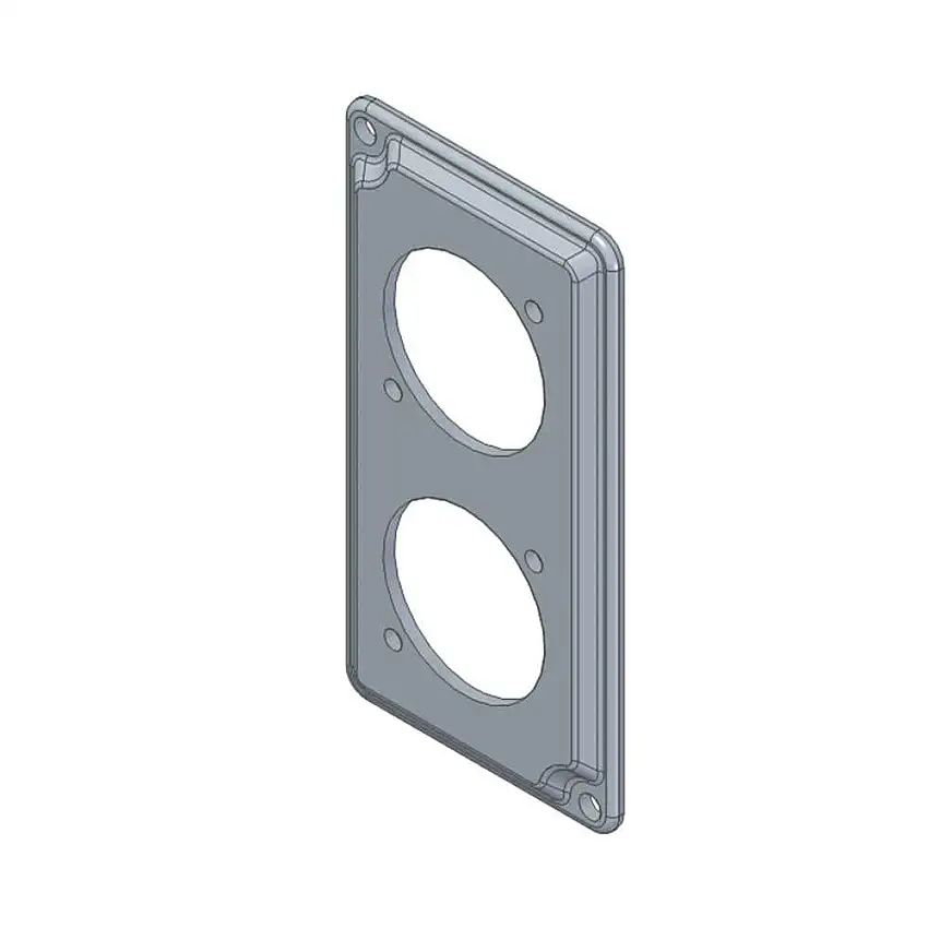 Tampa Alumínio Condulete 1" 2 Tomadas Redondas E011020422 Wetzel