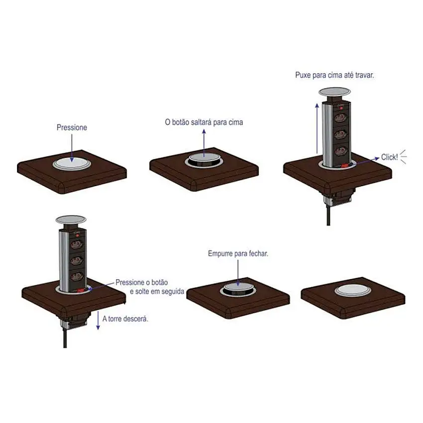Torre Multiplug 3 Tomadas 2P+T 36501615 Multifox Renna