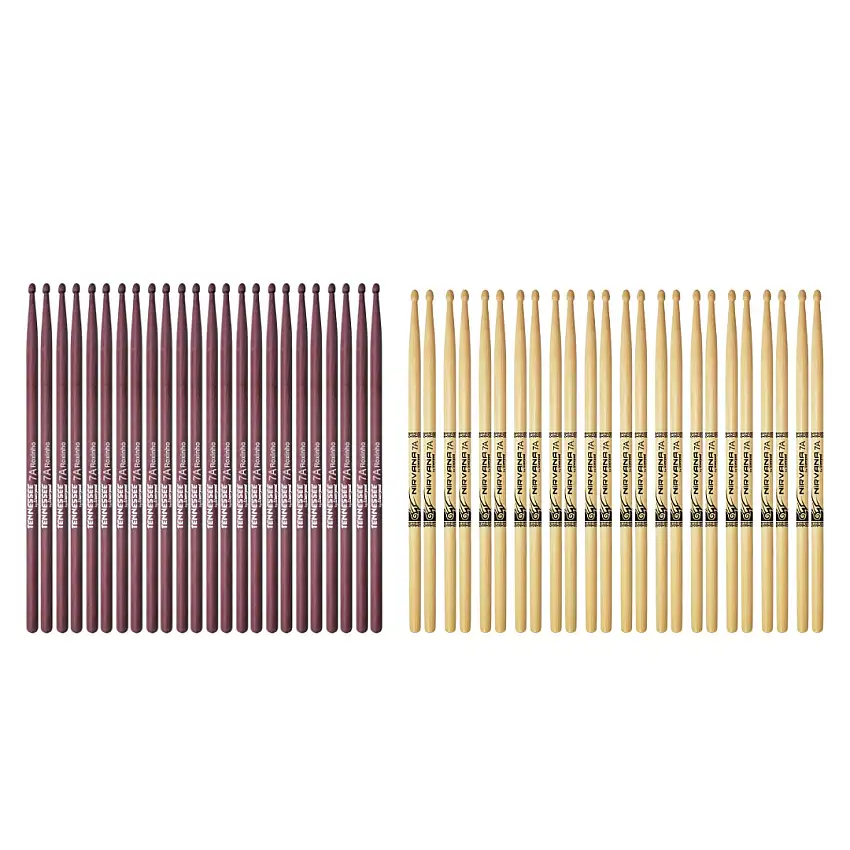 24 Pares Baqueta 7A Roxinho E Goiabão Nirvana Liverpool