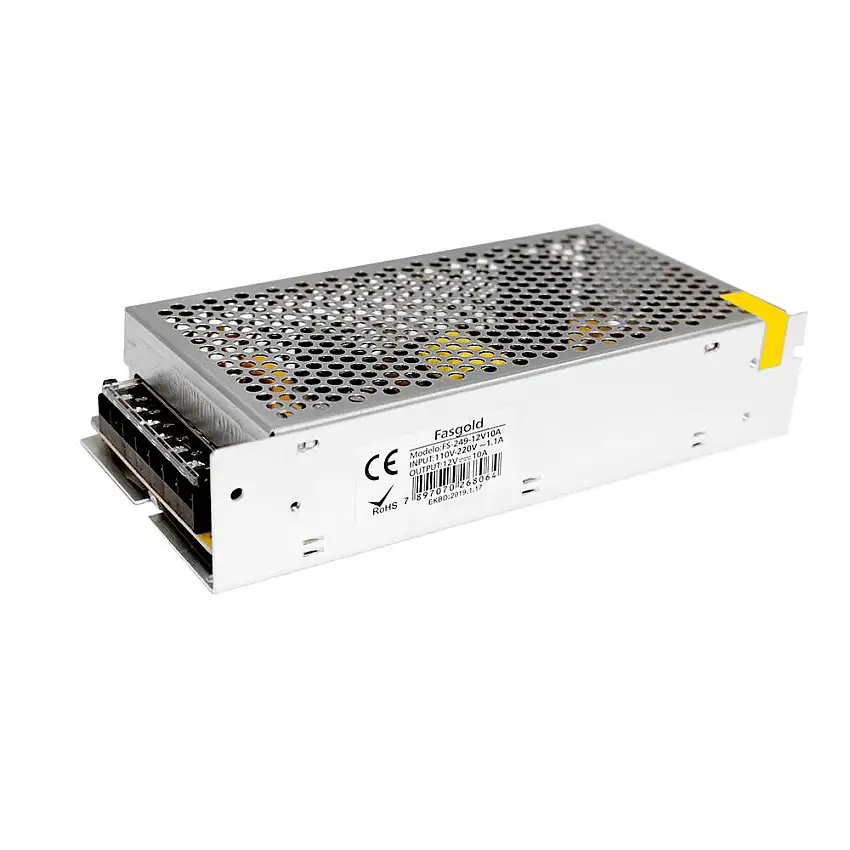Fonte De Alimentação Chaveada Colmeia Bivolt 12V 10A FS249 Fasgold
