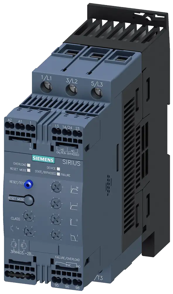 Chave Partida Suave Trifásico 200/480V 45A 24V 3RW40362BB04 Siemens