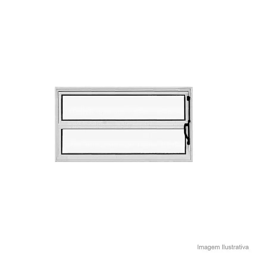 Janela basculante de alumínio linha Ava Plus 80x40cm brilhante Ebel