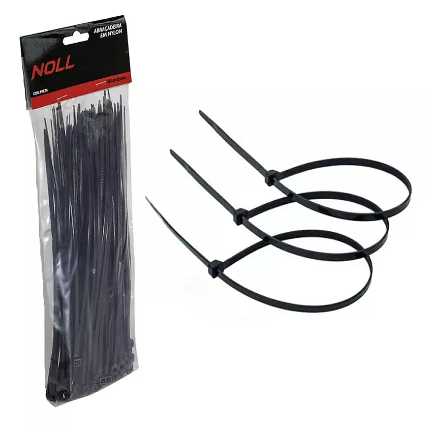 Abraçadeira de Nylon Preto 7,60 X 500mm Com 100 Unidades (80,0077) - Nol