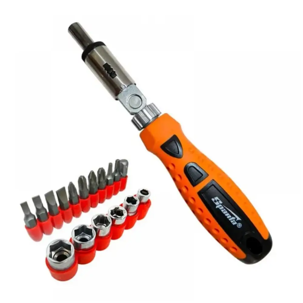 Jogo de Chave Reversível com Bits e Soquetes 18 Peças Sparta