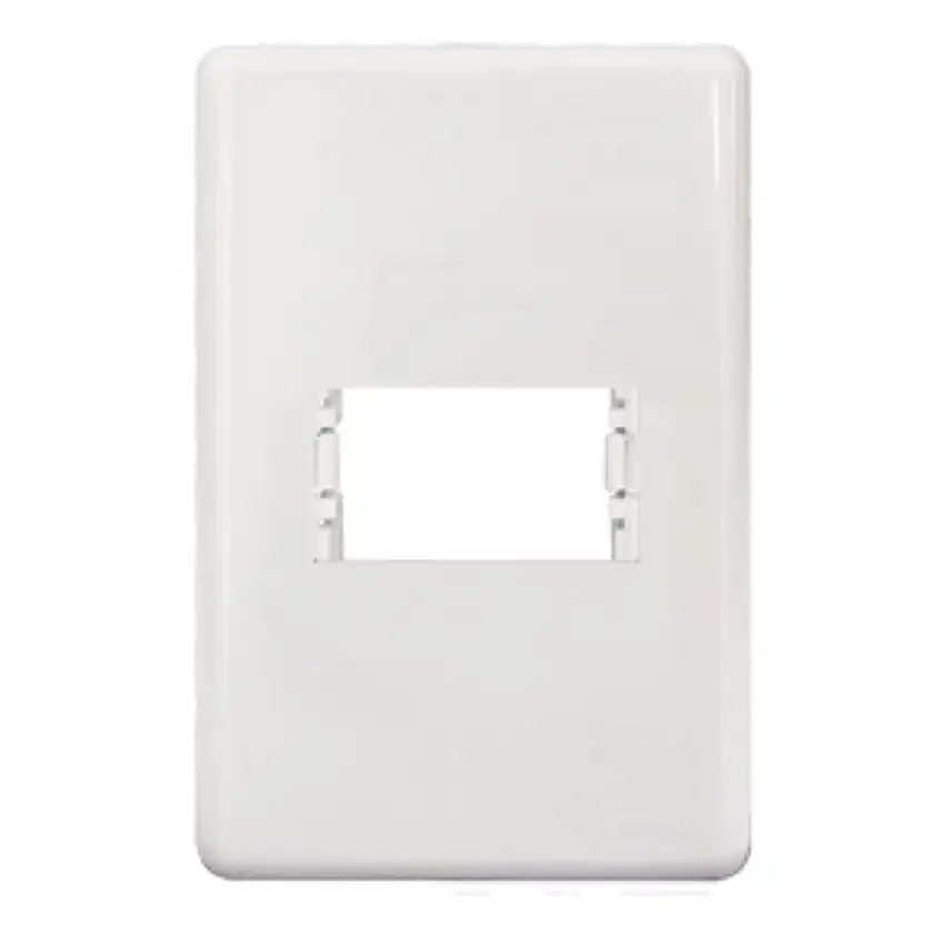 Placa 4X2 Para 1 Módulo Horizontal Com Suporte Branco Stella Steck