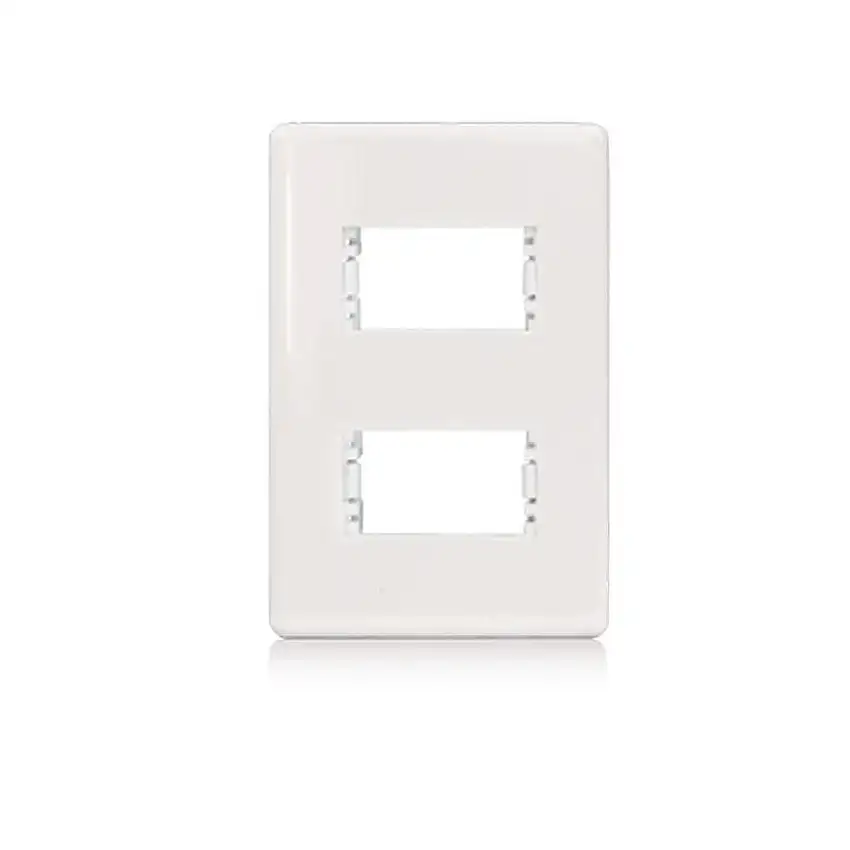 Placa 4X2 Para 2 Módulos Separados Horizontal Com Suporte Branco Stella Steck