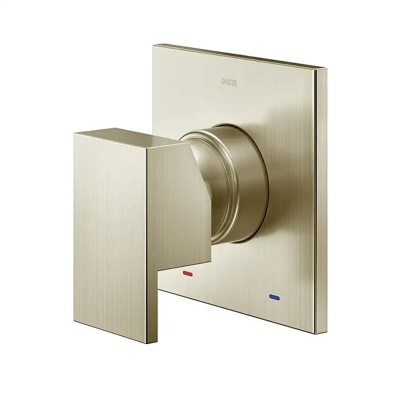 Acabamento monocomando Docol para chuveiro e ducha higiênica 3/4" New Edge níquel escovado