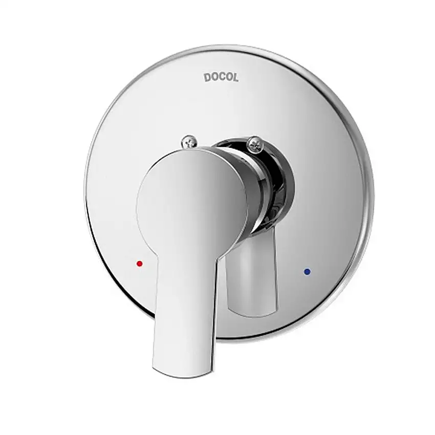 Acabamento monocomando Docol para chuveiro e ducha higiênica base 1/2" Chess cromado