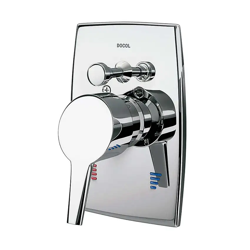 Acabamento monocomando para banheira e chuveiro 1/2" Nexus cromado Docol