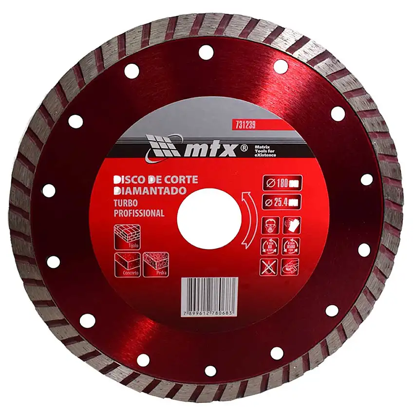 Disco Diamantado Turbo 180mm Corte Seco 731239 Mtx