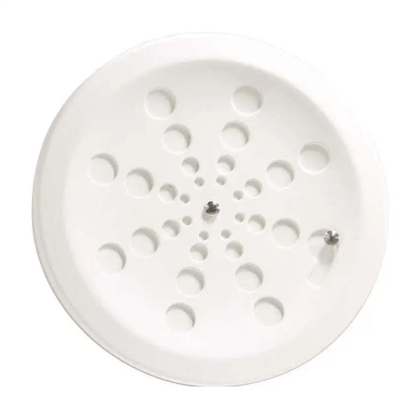 Grelha redonda com caixilho 10x10cm branca Moldenox