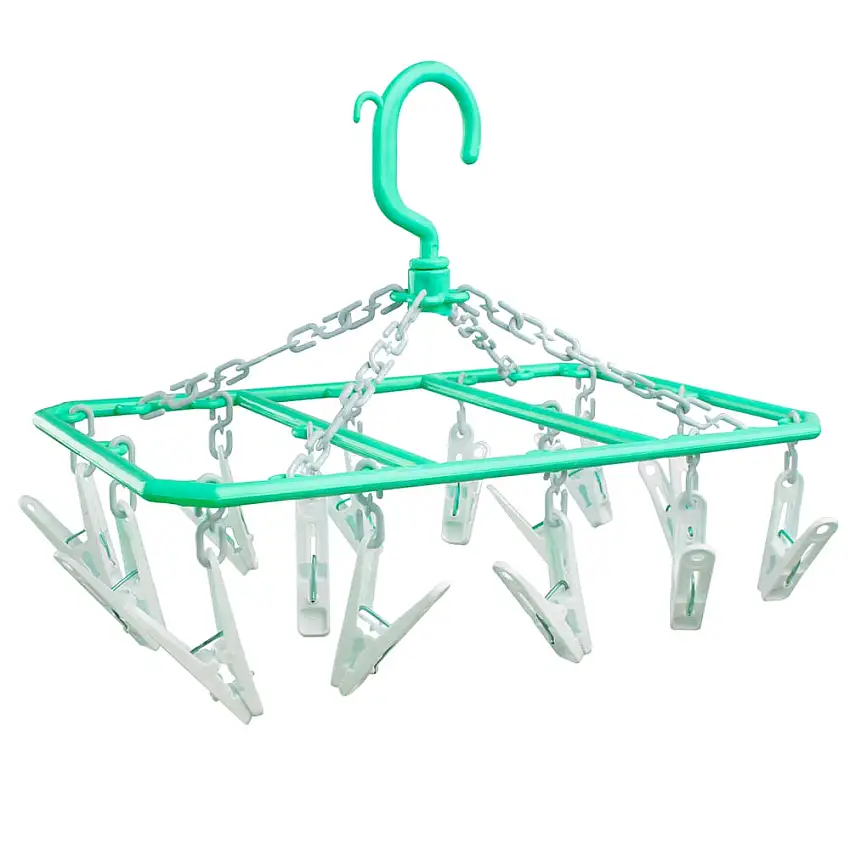 Mini Varal Retangular Médio Com 14 Prendedores Standard Secalux