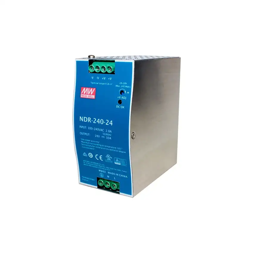 Fonte de Alimentação Chaveada 10A Entrada 110/220V Saída 24V/Cc Ndr24024 Metaltex