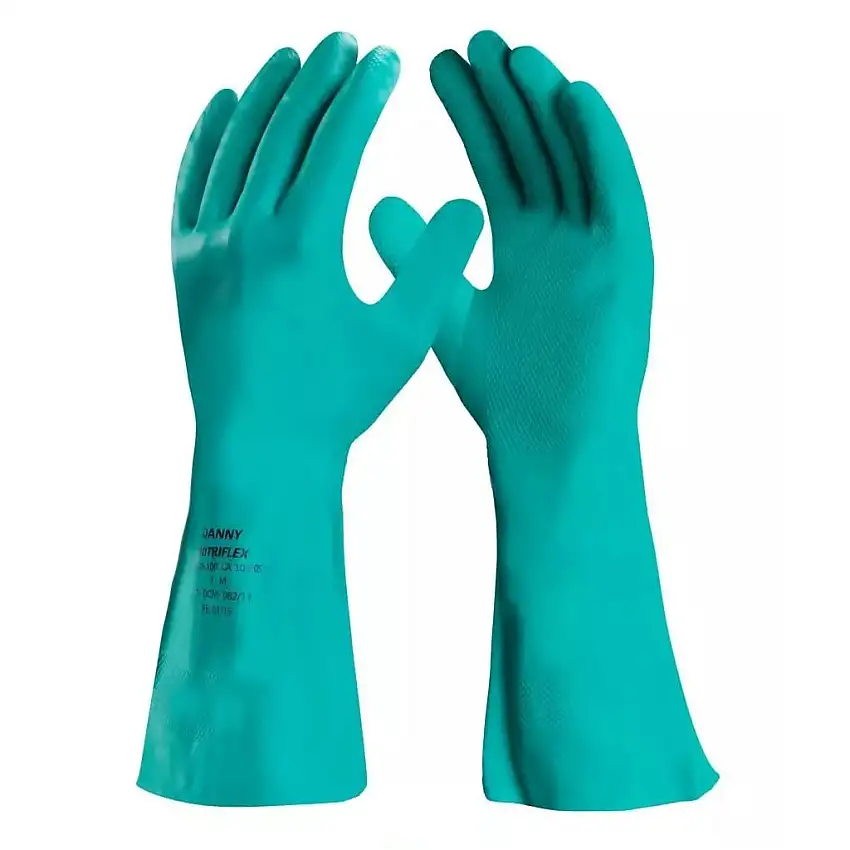 Luva NBR Verde Sem Forro 33Cm Nitriflex DA36100 Tamanho 7/P Danny