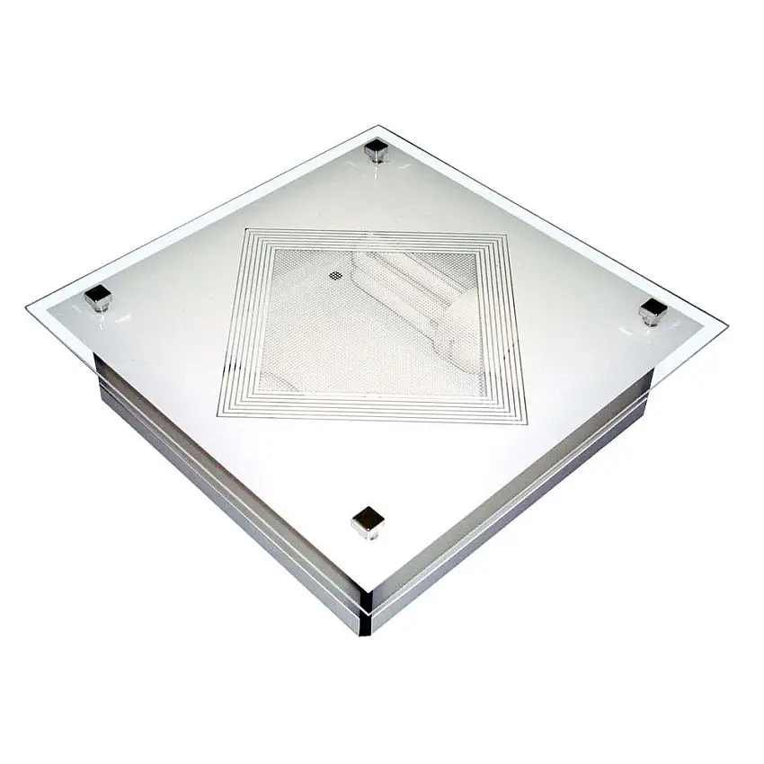 Plafon quadrado para 2 lâmpadas E27 Malaga 30x30cm branco Tualux