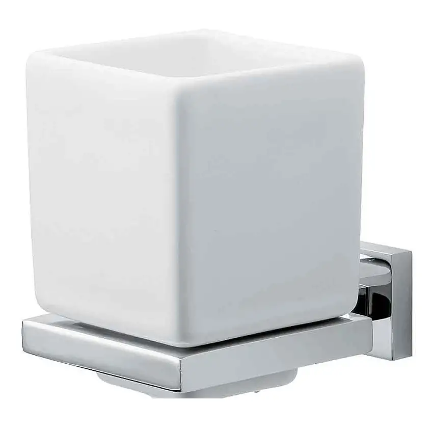 Porta escova cromada Quadratta Deca