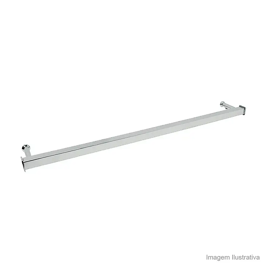 Porta toalha cromado barra 40cm Quadra 286B Luzarte