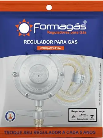 Regulador P13 Bico Mamadeira 1Kg/h com Mangueira 0,8m Formagás
