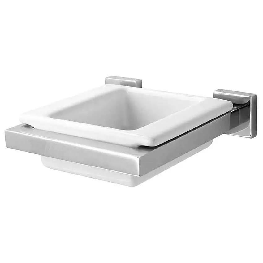 Saboneteira Em Louça Quadratta Cromado Deca