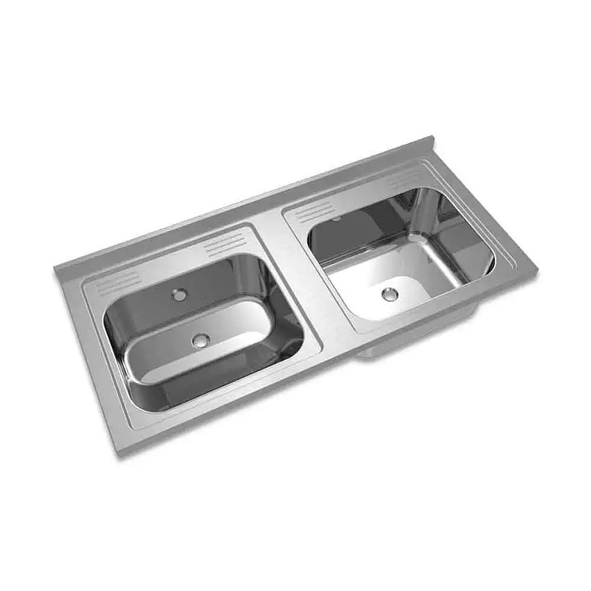 Tanque lavanderia de inox 32 litros Molho 60x130cm Mekal