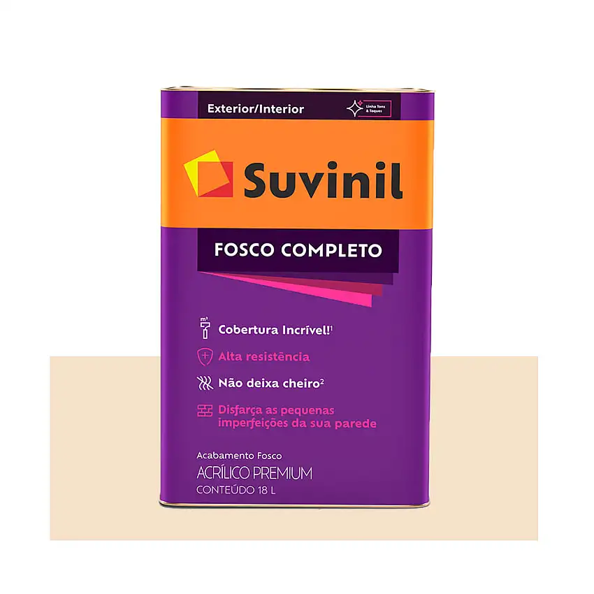 Tinta Suvinil Acrílica Fosca completa 18 litros Pérola