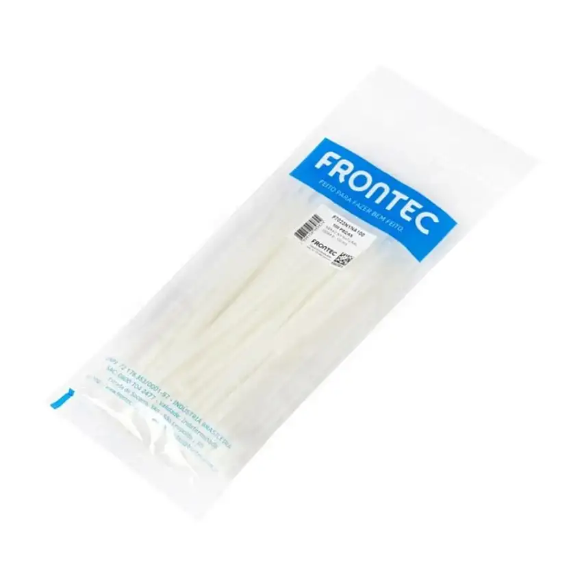 Abraçadeira Nylon 765X8,8Mm Branco Pacote Com 10 - Frontec