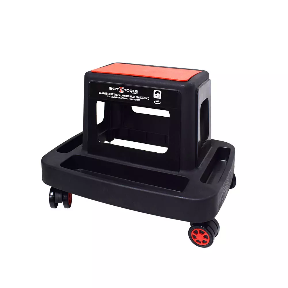 Banqueta De Trabalho 360° Detailer Mecânico 150kg Sigma